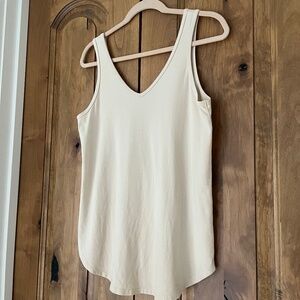 Jax & Lennon Ladies V Neck Tank - Small (Bone)